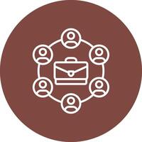 Job Rotation Mono Icon Symbol vector