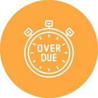 Overdue Simple Line Sketch vector