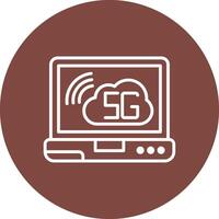 Cloud Connection Pastel Theme Icon vector
