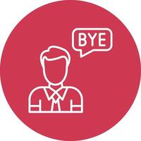 Goodbye Functional Icon Art vector