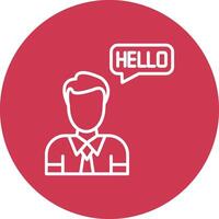 Hello Bold Web Icon vector