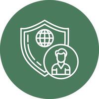Protect Shadowed Icon Style vector