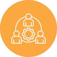 Collaboration Smooth Gradient Icon vector