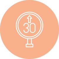 Speed Limit Minimal Touch Graphic vector