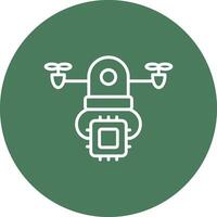 Drone Delivery Minimalist Graphic vector