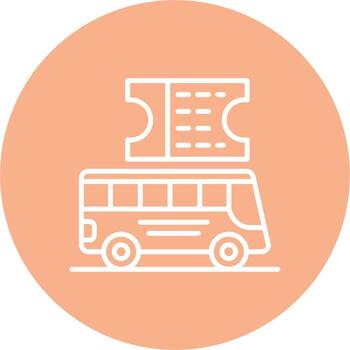 Bus Ticket Digital UI Element vector