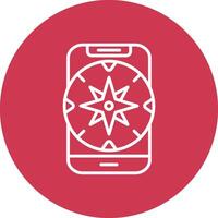 Compass Interactive Icon Badge vector