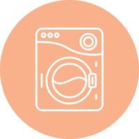 Washing Machine Thin Line Design vector