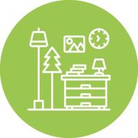 Bedside Table App Style Badge vector