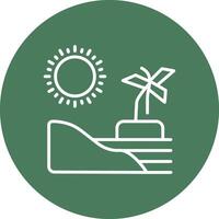 Beach Geometric Shape Symbol vector