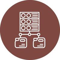 Folder Network 3D Line Art Piece vector