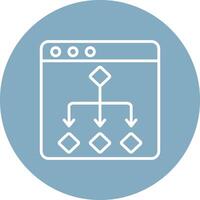 Flow Diagram Interactive UI Graphic vector