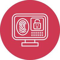 Cyber Security Solid Fill Design vector