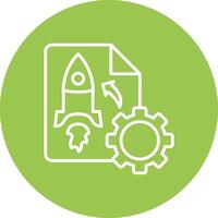 Project Launch Functional Icon Art vector