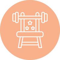 Gym Machine Clean Grid Icon vector