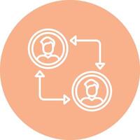 Peer To Peer High Contrast Graphic vector