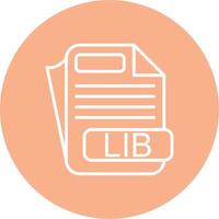 LIB File Format Pastel Theme Icon vector