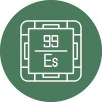 Einsteinium Line Style Symbol vector