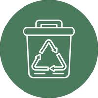 Trash Bin Abstract Web Element vector