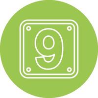 Number 9 Digital Abstract Form vector