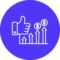 Thumb Up Mobile Ready Icon vector