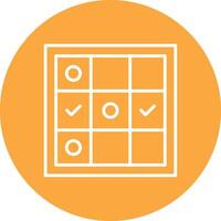 Tic Tac Toe Detailed Line Sketch vector