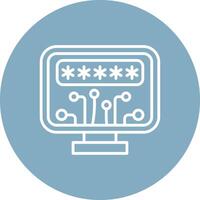 Password Tech Style Illustration vector
