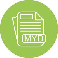 MYD File Format 3D Styled Symbol vector