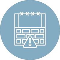 Shield Border Subtle Shadow Icon vector