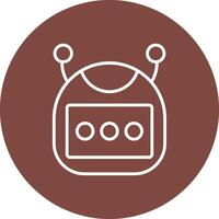 Bot Shadowed Icon Style vector