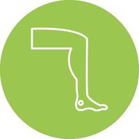 Leg Shadowed Icon Style vector