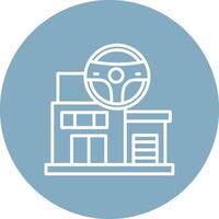Driving School Functional Icon Art vector
