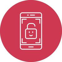 Face Id Vibrant UI Element vector