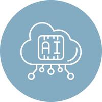 Artificial Intelligence Modern Tech Icon vector
