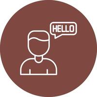 Hello Gradient Style Icon vector