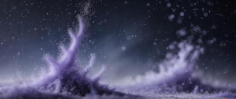 Luminous Particle Dust in a Dark Space Background. photo