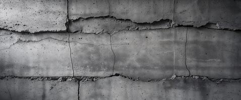 Grunge Concrete Wall Background with Cracks and Textures in Monochromatic Grey Tones. photo