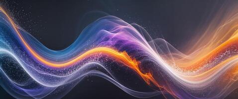 Abstract Wavy Particle Flow Gradient Background Visual Effect High Resolution. photo