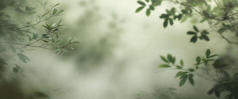 Calming green nature soft focus abstract background photo