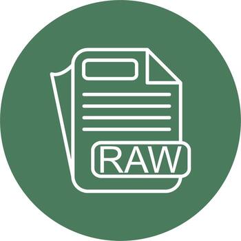 RAW File Format High Contrast Graphic vector