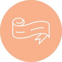 Folded Ribbon Tech Style Illustration vector