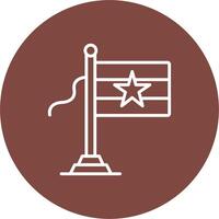 Myanmar Flag Flat Line Drawing vector