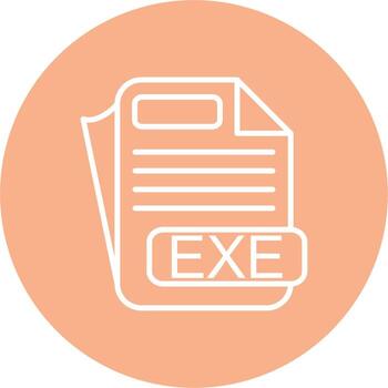 EXE File Format Bright Flat Element vector
