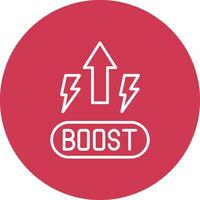 Boost Flat Styled Symbol vector