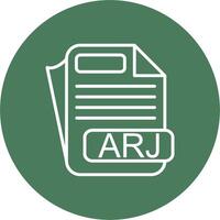 ARJ File Format Compact App Icon vector