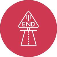 End Thin Line Design vector
