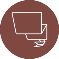 Folded Ribbon UI Concept Symbol vector