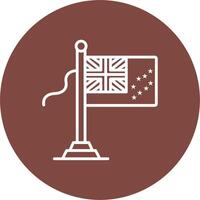 Tuvalu Flag Interactive Icon Badge vector
