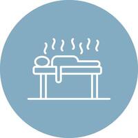 Spa Bed Pop Color Style vector
