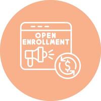 Open Enrollment Graphic Interface Asset vector